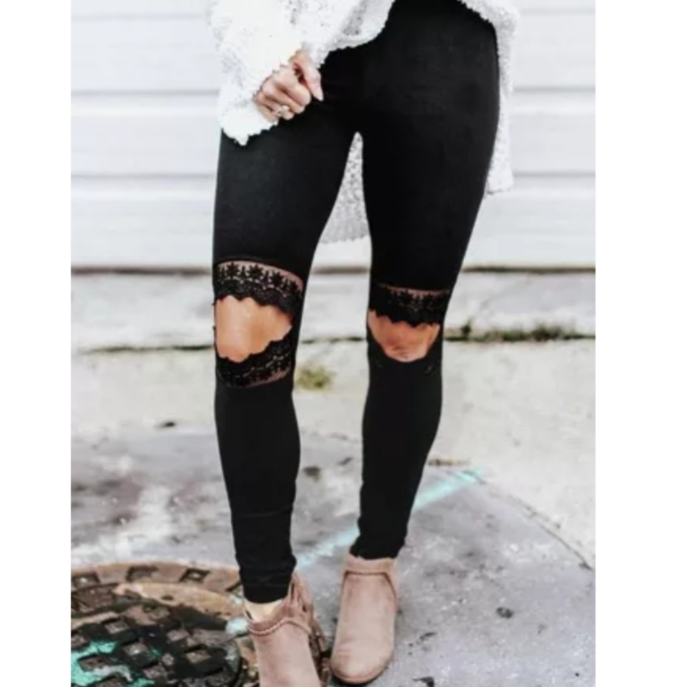 ♥️New boutique cut out lace leggings